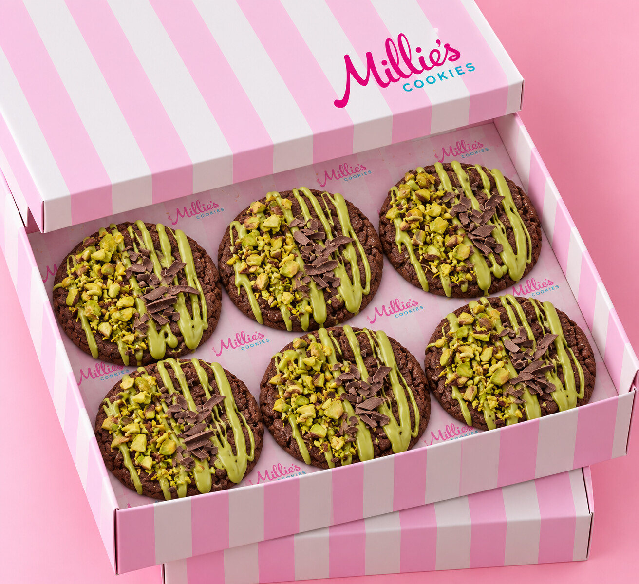 Pistachio Double Chocolate Cookie box of 6