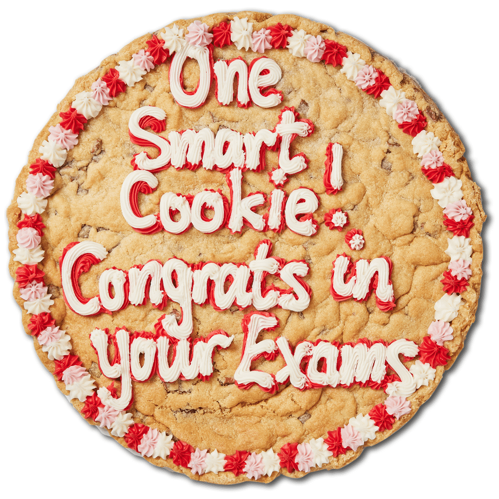 Congrats In Your Exams Round Milk Choc Single Layer