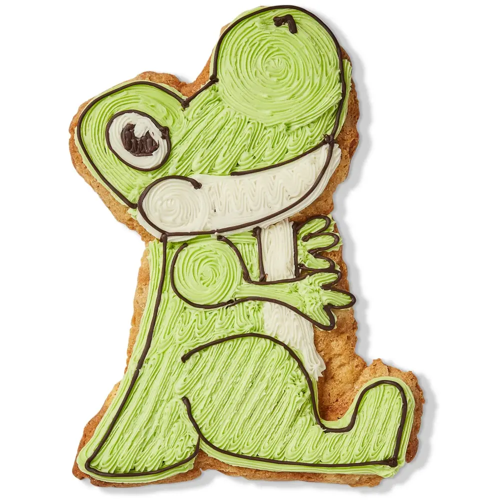 Green Dinosaur Giant Cookie-White Choc-Single