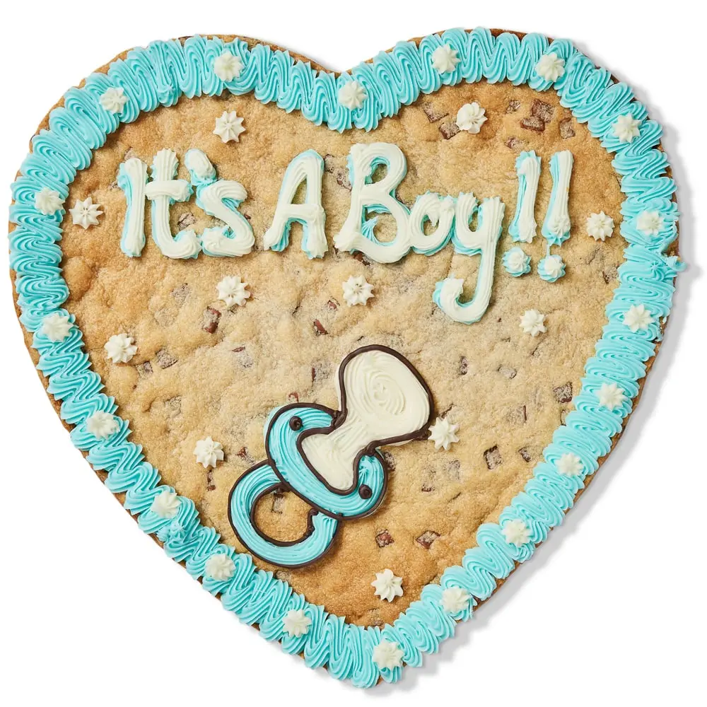 It’s A Boy!! Heart Milk Choc Single Layer