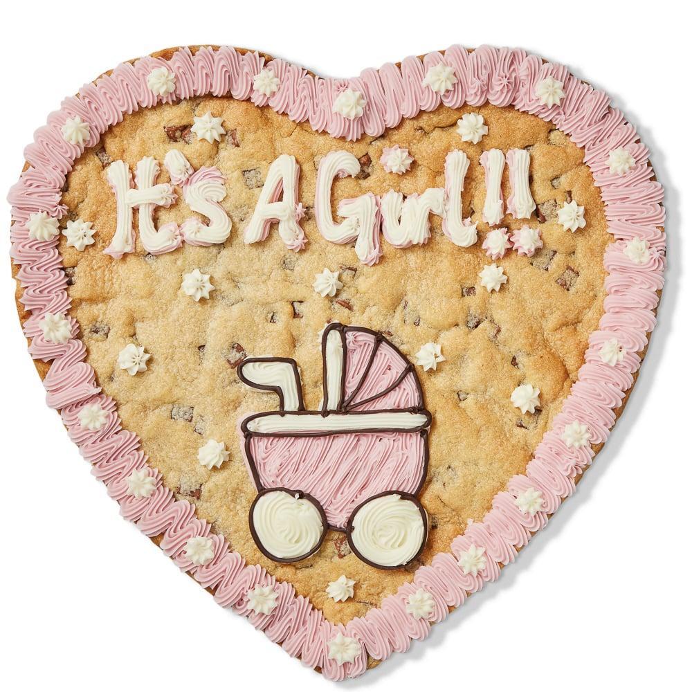 It’s A Girl!! Heart Milk Choc Single Layer