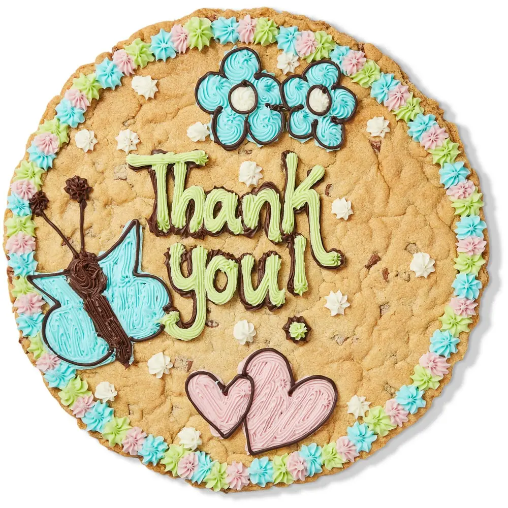Thank You Round Milk Choc Single Layer