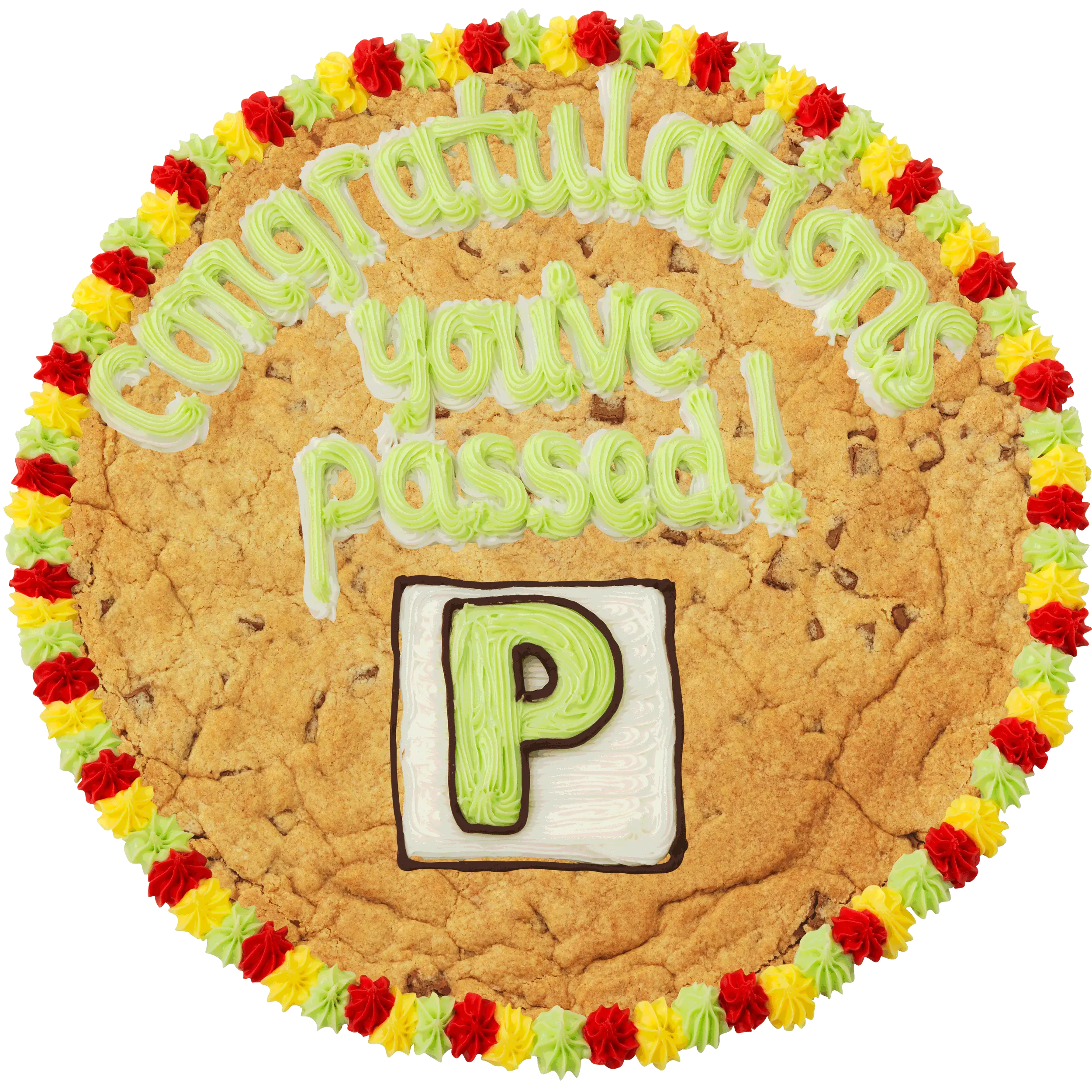 Congratulations You’ve Passed! Round Milk Choc Single Layer